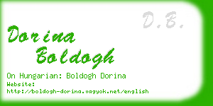 dorina boldogh business card